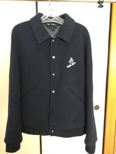 ZARA　ウールジャケット　ネイビー スキー刺繍付き