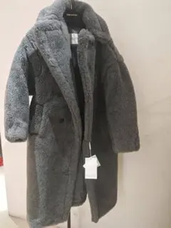 美品Max Maraテディベア コートグレー フ