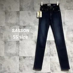 サッソン レディース ストレッチスキニーデニムパンツ SS濃いブルーのサムネイル