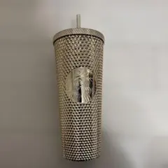 スタバ　ホリデー2023 ロゴゴールドカップタンブラー　バンピーゴールド