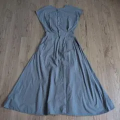 JUNOAH グレー ノースリーブ マキシワンピース