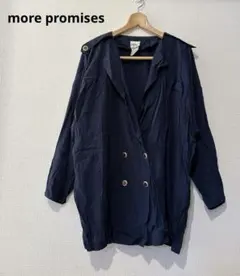 more promises ネイビー トレンチコート 薄手 コート レディース