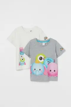 H&M ディズニー Disney 90㎝ プリントTシャツ 2枚セット