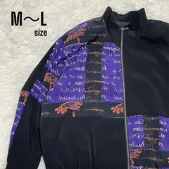 希少　昭和レトロ　個性的　90s　ジャケット　ブルゾン　ジャンパー　ブラック