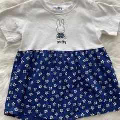 花柄 ミッフィー チュニック ワンピース 女の子 半袖