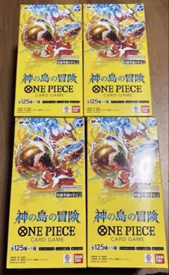 ワンピースカードゲーム 神の島の冒険 4BOXセットテープ付き - メルカリ