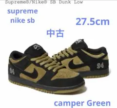 Supreme × Nike SB Dunk Low Green 27.5