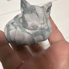Meow 様専用✨石名わかりません✨丸まってるネコちゃん　天然石　パワーストーン