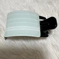 ストライプ柄 ヘアクリップ バンスクリップ