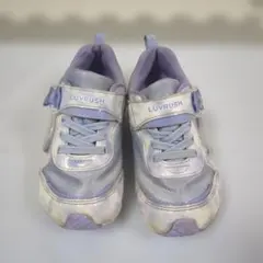 ラブラッシュ　スニーカー　17.5 紫　ムーンスター
