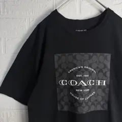 極美品 COACH コーチ ニューヨーク Tシャツ スミクロ バックプリント M