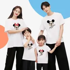 一度も使用していない ミッキー＆ミニー プリント 半袖 T シャツ BX116