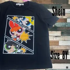新品 SHEIN パワーパフガールズ コラボ Tシャツ 黒 8Y 130cmのサムネイル