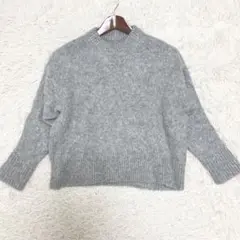 完売品✨23AW ミラオーウェン ニット アルパカ混 モックネック グレー F