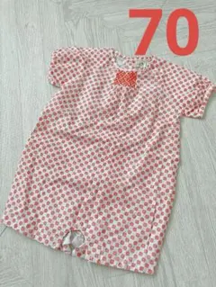 オーガニックコットン花柄ロンパース