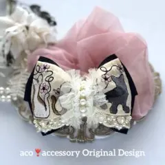⭐4060⭐❣️大人可愛い❣️高見えインド刺繍リボンシュシュ