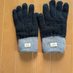 ゴラウド ニット手袋 黒とグレー