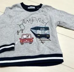 ファミリア　トレーナー　90㎝　綿100% 長袖　子ども　スウェット　グレー