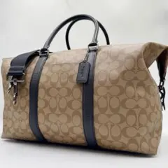 未使用級✨コーチ ボストンバッグ 2way シグネチャー 旅行 大容量 ベージュ