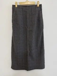 ヘリンボーン チェック柄 タイトスカート