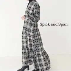 美品◎Spick&Span チェック柄　ティアードワンピース　マキシ丈ワンピース