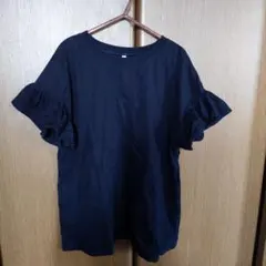 黒 フリル袖 Tシャツ 100cm~