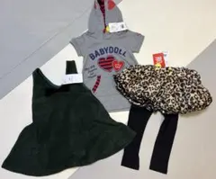 【新品未使用】BABYDOLL他 ベビー服 トップスボトムス3点セットのサムネイル