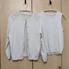 TIARA ティアラ　アンサンブル カーディガン ノースリーブ セット