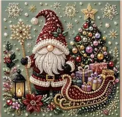ダイヤモンドアート　クリスマス　パールアート　ノーム　小人　キット　ビーズ