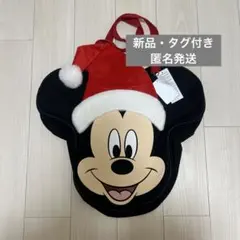 【海外限定】ミッキー　クリスマス　ビッグフェイス トートバッグ