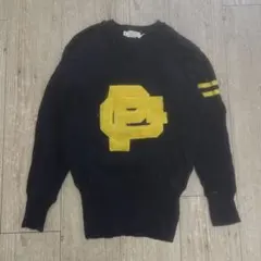 vintage レタードニット　PG ネイビー　イエロー　46
