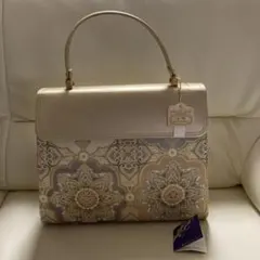 未使用　正絹ハンドバッグ♡和装バッグ♡西陣♡友禅♡訪問着♡正絹帯♡シルク♡絹