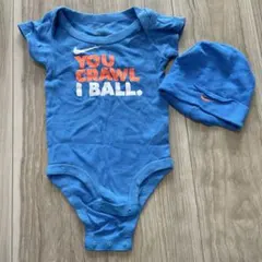 Nike 青いロンパースと帽子セット