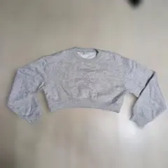 ZARA　グレー クロップドスウェット 長袖　Sサイズ