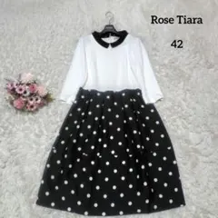 ローズティアラジュエル♡オーガンジー刺繍ワンピース46 ダークブルー 花柄 ローズティアラジュエル♡オーガンジー刺繍ワンピース46 ダークブルー