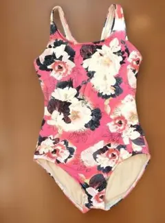 超美品　フラワープリント ワンピース水着