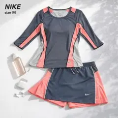 美品 ナイキ NIKE 上下セット M Tシャツ スカート オレンジ