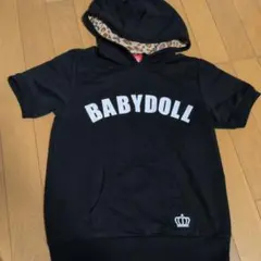 BABYDOLL 半袖パーカー ブラック 150cm