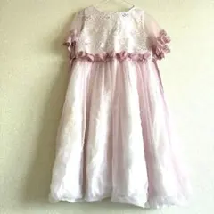 子供用ドレス バラ付き 美品 ピンク 150cm