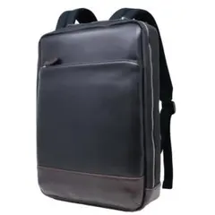 【新品】リュックサック バッグパック ビジネスバッグ 薄型 ブラック×ブラウン