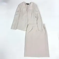 【洗える】UNTITLED ノーカラージャケット スカートセットアップ