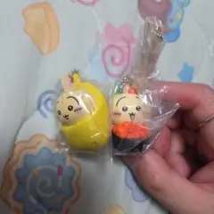 ちいかわ おくるみマスコットチャーム 寿司フィギュアキーホルダー うさぎ