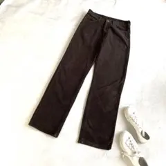 メンズ　カジュアルパンツ　エディフィス　ストレート　茶色　ブラウン