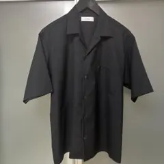 MARKAWARE別注 OPEN COLLAR S/S SHIRT ブラック 2のサムネイル