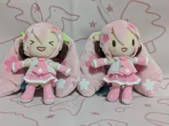 桜ミク　初音ミク　ふわふわマスコット　2種セット