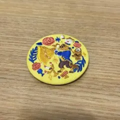 ディズニー刺繍缶バッジ 美女と野獣