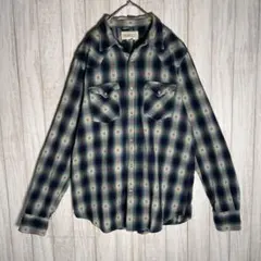 RRL ダブルアールエル ウエスタンシャツ オンブレチェックラルフ
