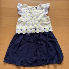 花柄かぎ編みレースワンピース 130cm