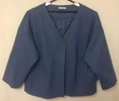 レディース　ジャケット　青　4L