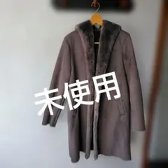 ユニクロ　フード付きグレーファーコートXL　新品未使用